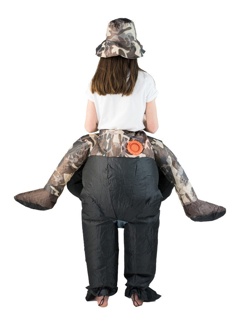 Inflatable Ride-On Gorilla Kids Costume - Back Image