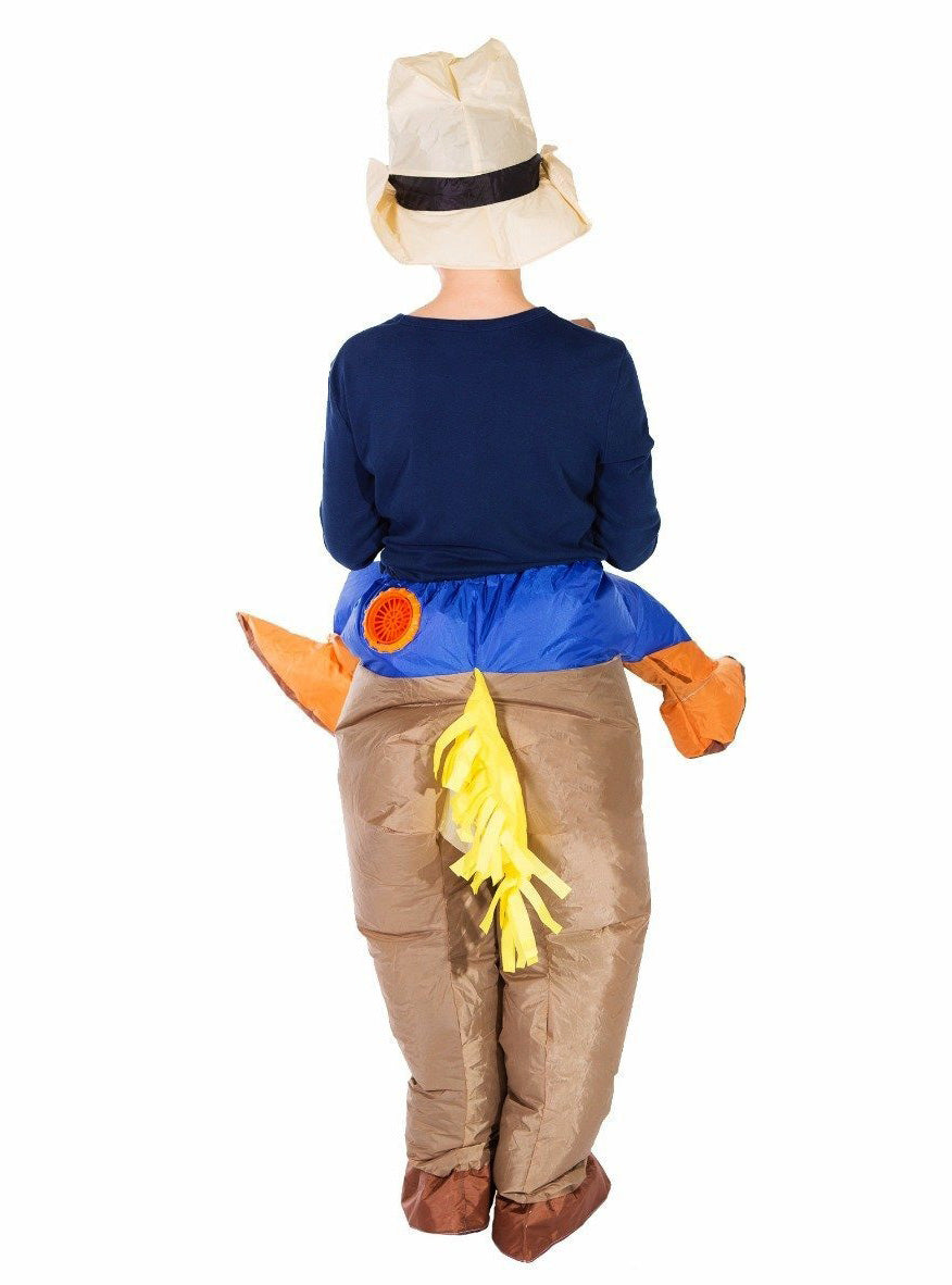 Inflatable Ride-On Horse Kids Cowboy Costume - Back Image