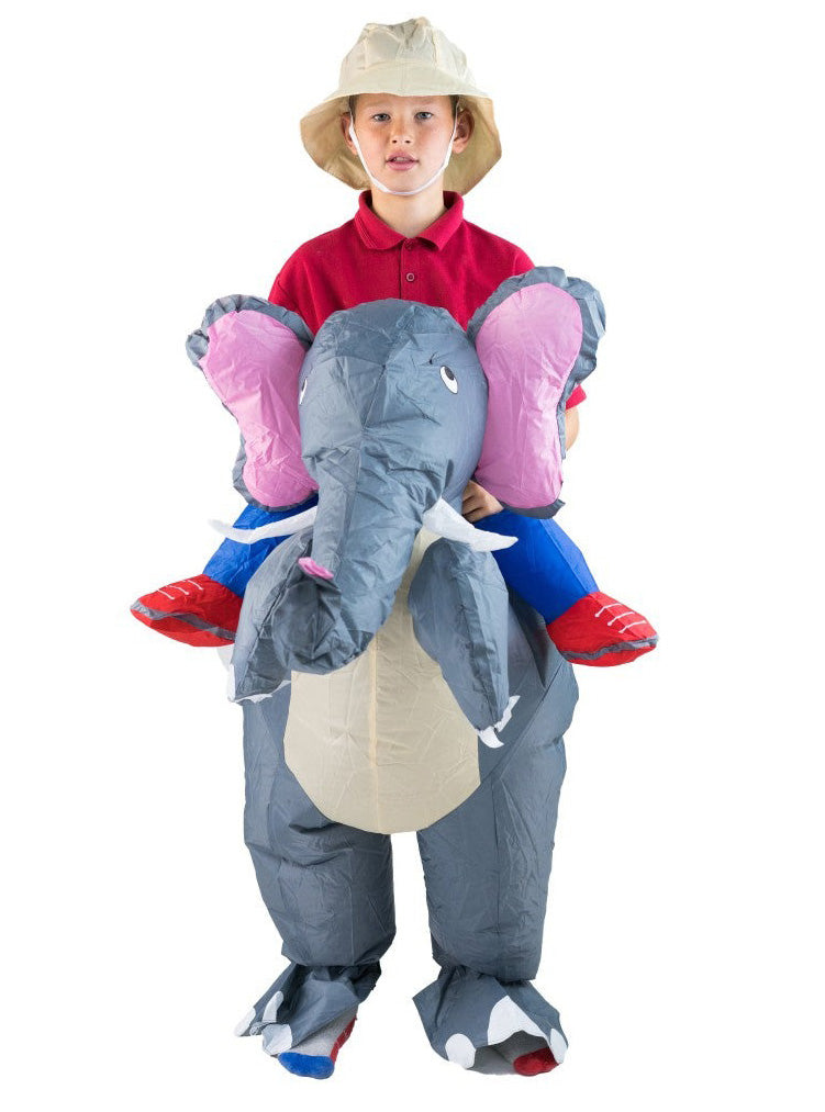 Inflatable Ride-On Kids Elephant Costume - Alternative Image