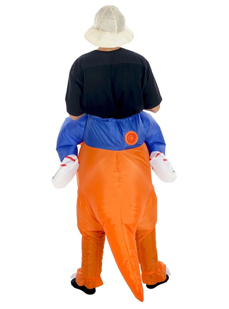 Inflatable Ride-On Triceratops Adults Dinosaur Costume - Back Image