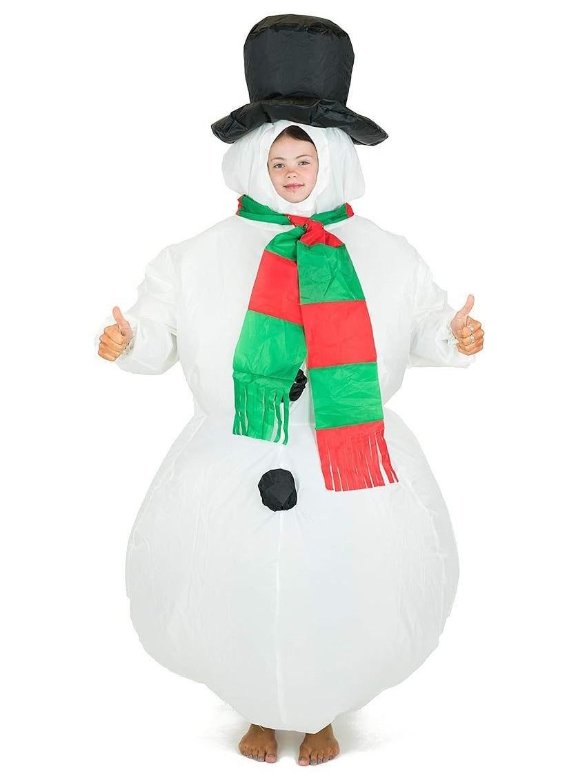 Inflatable Snowman Kids Christmas Costume - Main Image
