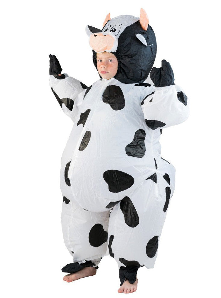 Inflatable Spotted Cow Novelty Adults Costume - Side Image