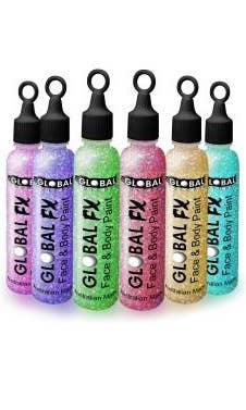 Iridescent Sky Blue Glitter Tube with Applicator Face and Body Makeup 2