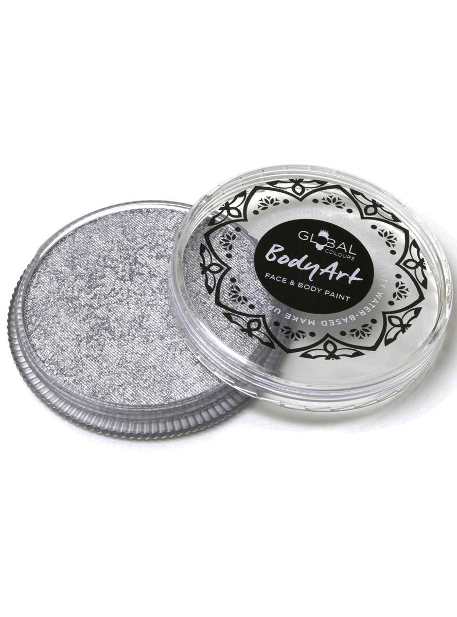 Professional Quality Metallic Silver Face and Body Makeup - Alternate Image 2