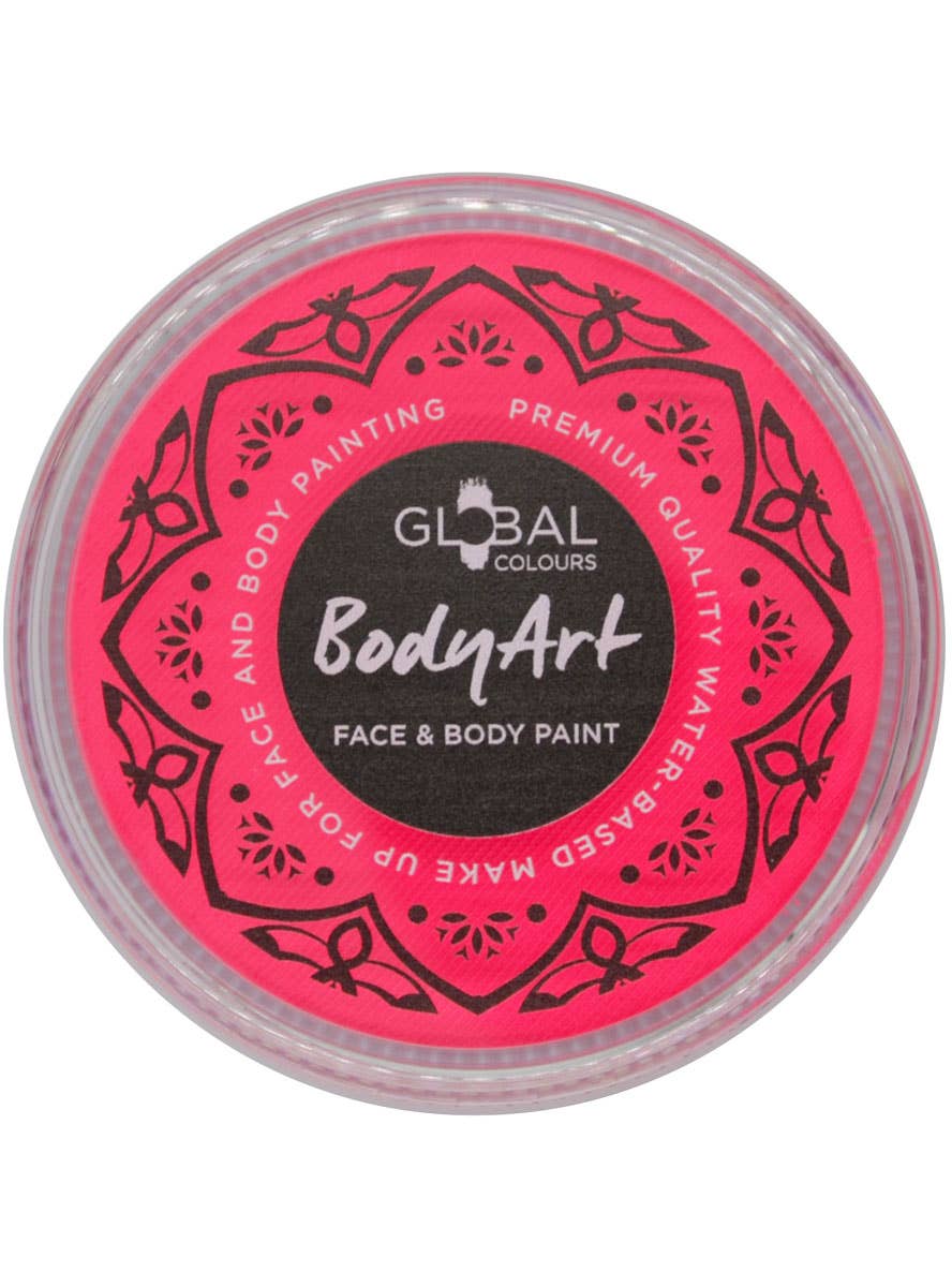 Neon Pink Water Based Face and Body Cake Makeup - Front Image