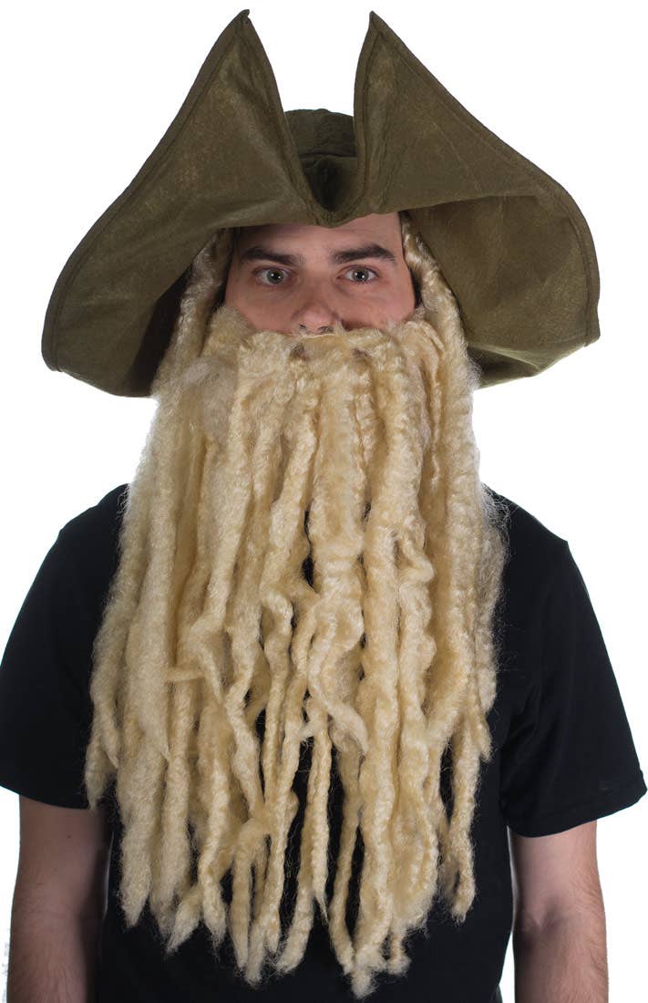 Pirate Davy Jones Hat with Wig and Beard