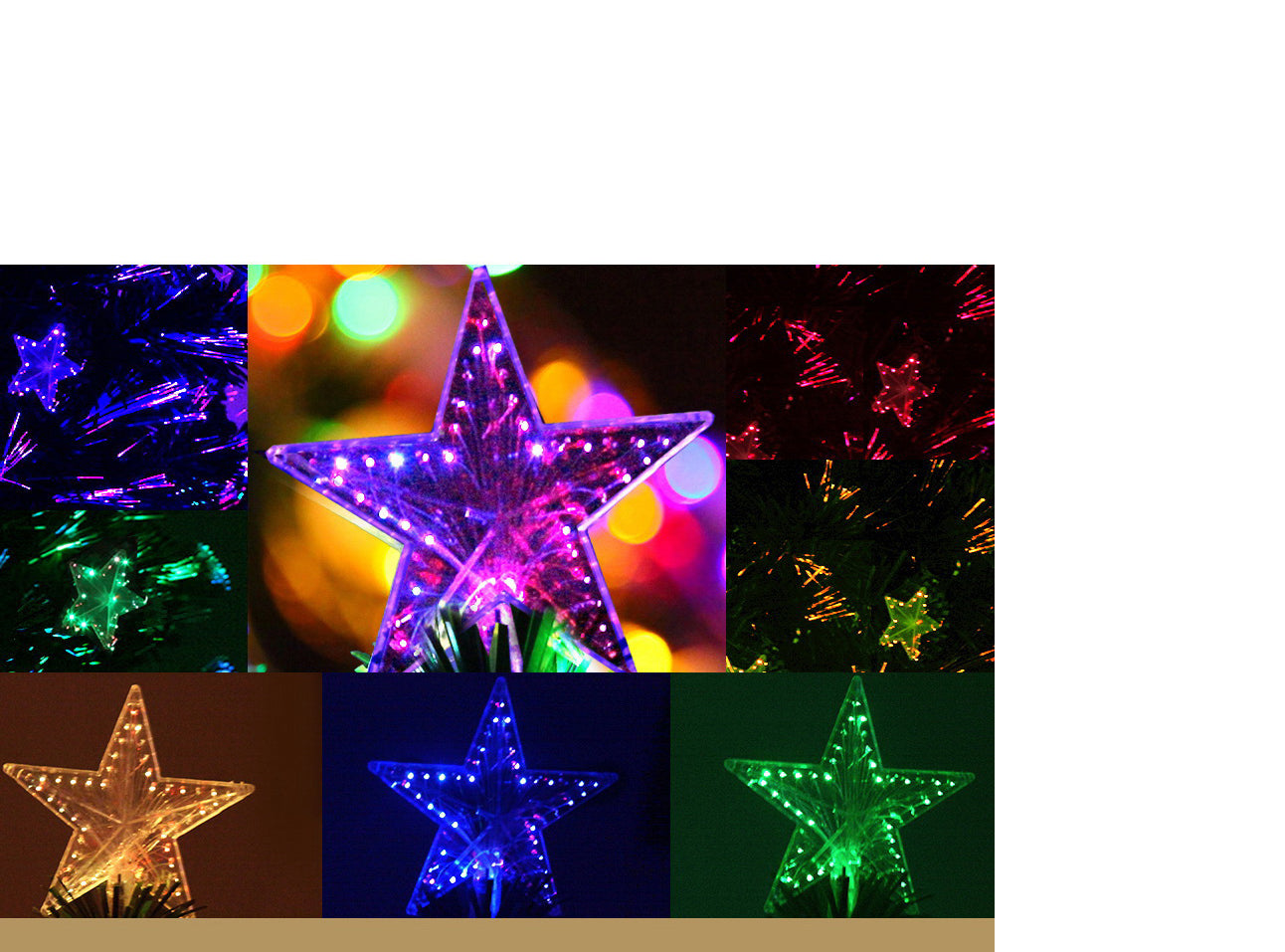 Jingle Jollys 180cm Fibre Optic Christmas Tree with Stars - Information Image 2