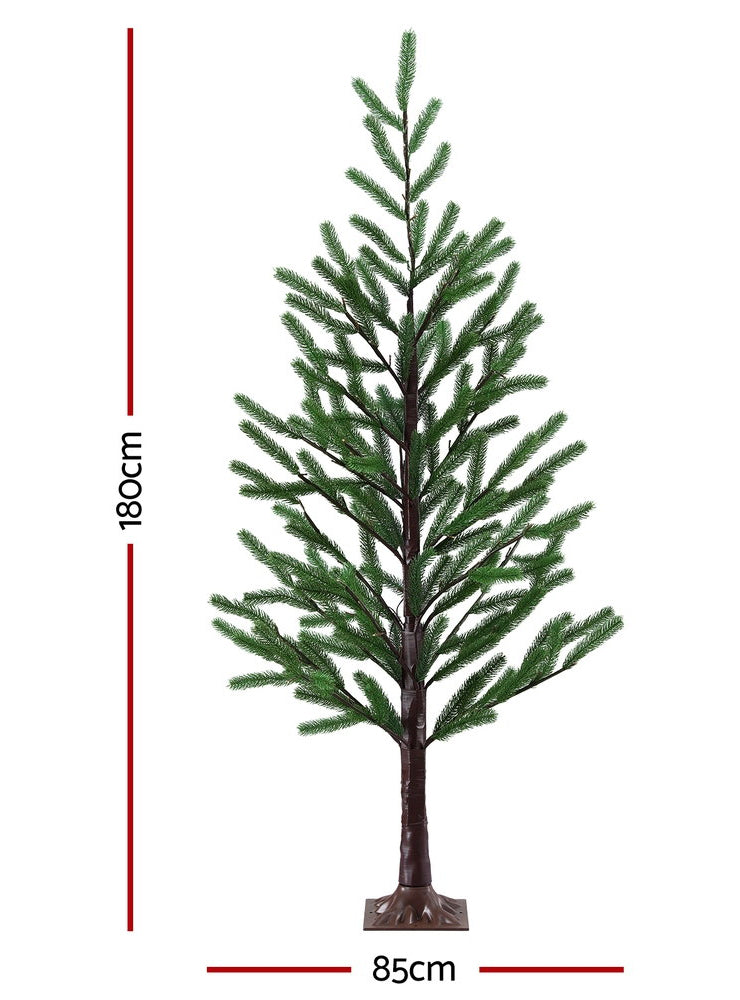 Jingle Jollys 180cm Prelit Realistic Looking Christmas Tree Plant - Dimensions Image 1
