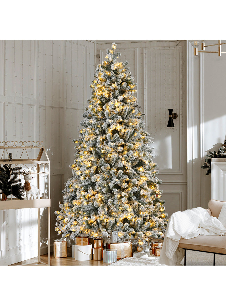 Jingle Jollys 180cm Prelit Snow Flocked Christmas Tree - Alternate Image