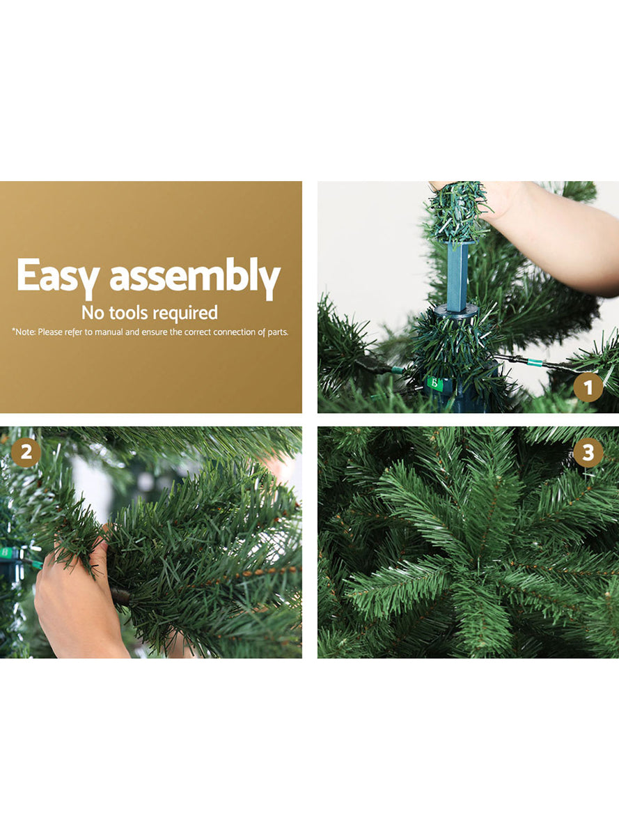 Jingle Jollys 210cm Classic Green Christmas Tree - Information Image 2 XM TR WELL 7F GR