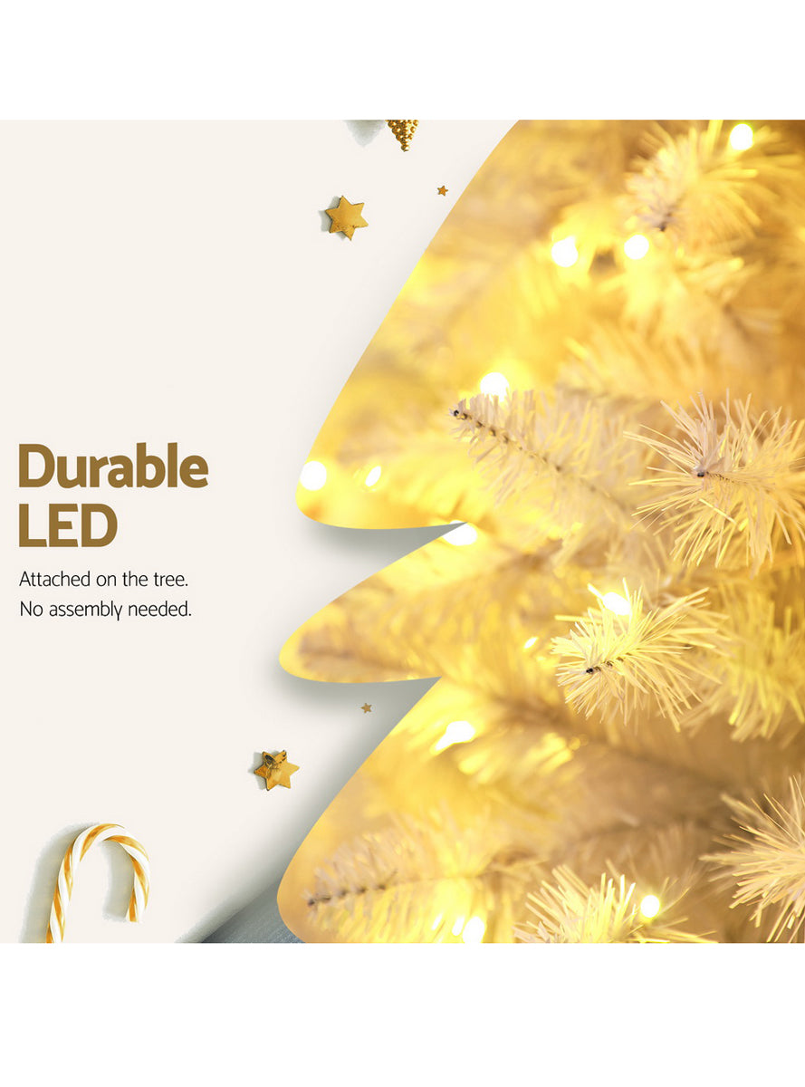 Jingle Jollys 210cm Prelit White Christmas Tree - Information Image 2