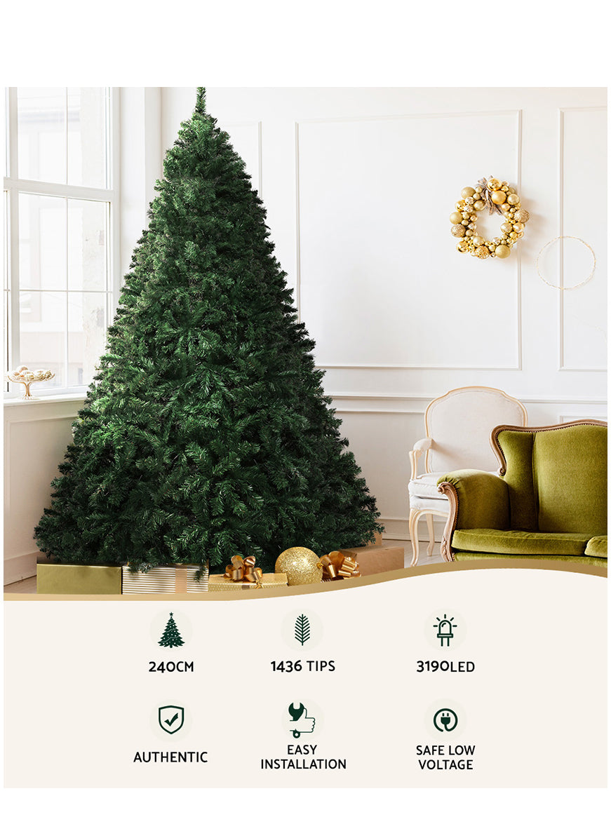 Jingle Jollys Multicolour Prelit Christmas Tree 240cm - Information Image 1