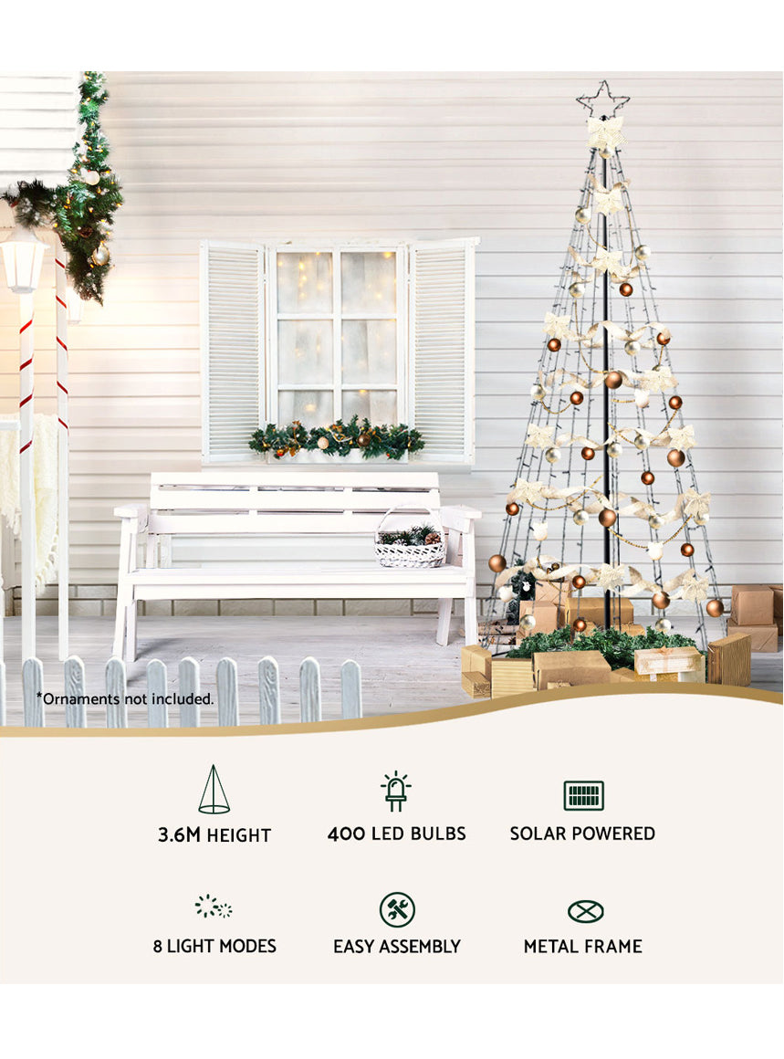 Jingle Jollys LED Christmas Tree Decoration in Warm White 360cm - Information Image 1