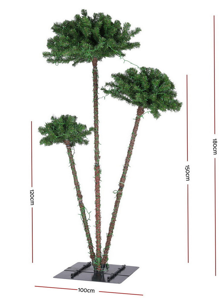 Jingle Jollys Palm Tree Light Up Christmas Decoration - Dimensions Image 1