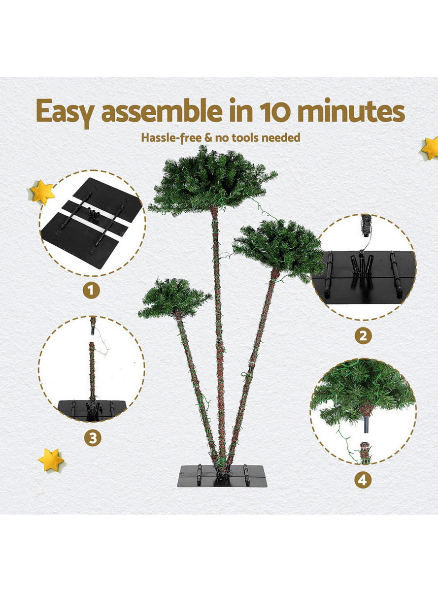 Jingle Jollys Palm Tree Light Up Christmas Decoration - Information Image 2