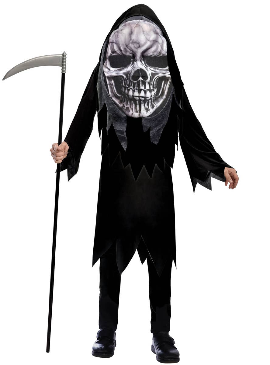 Image of Big Head Grim Reaper Boys Halloween Costume