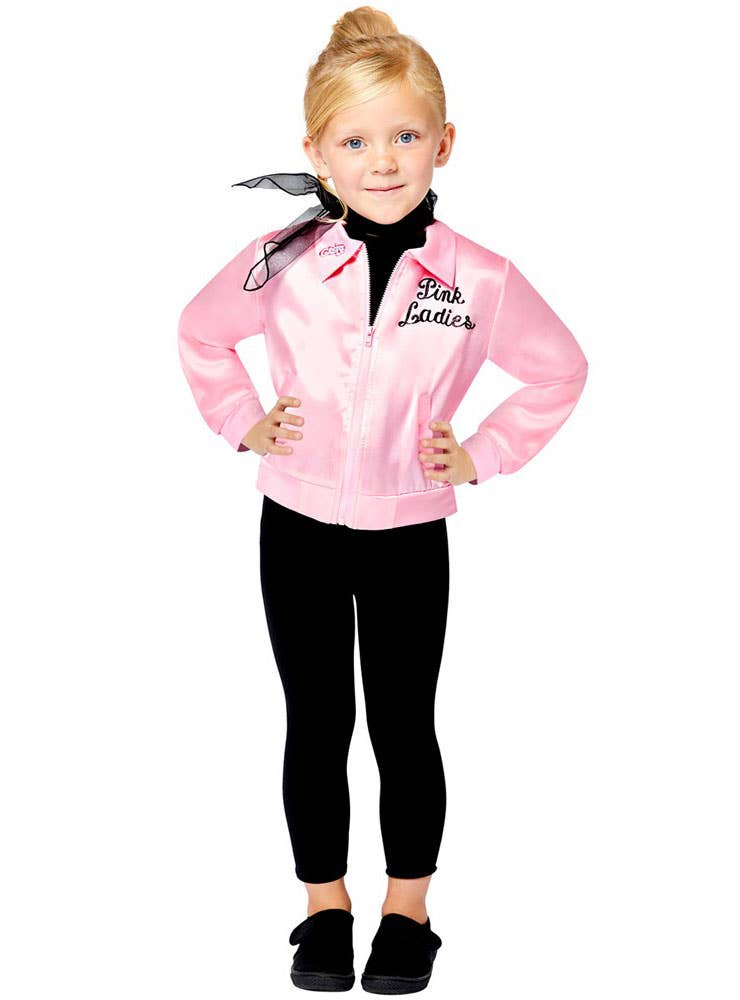 Pink Ladies Girls Officially Licensed Grease Costume - Front Image