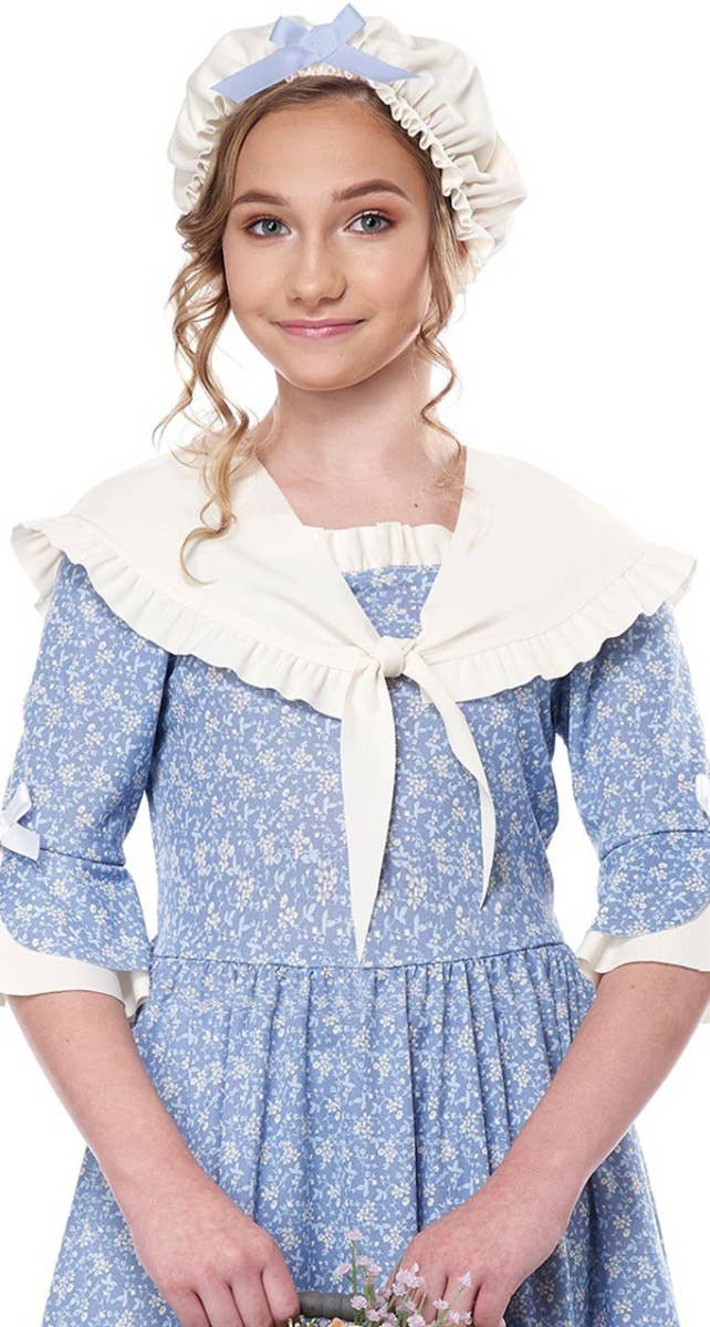 Girls Colonial Village Girl Book Week Fancy Dress Outfit Close Image