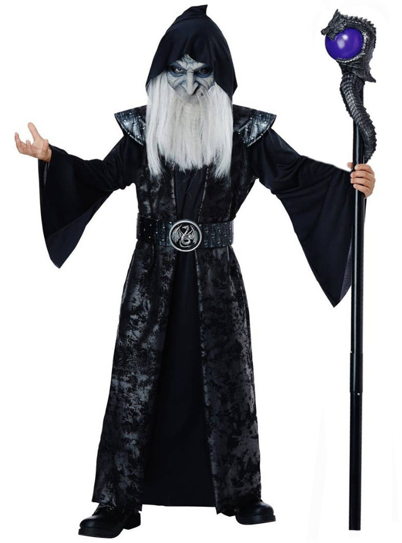 Dark Wizard Boys Halloween Fancy Dress Costume - Main Image