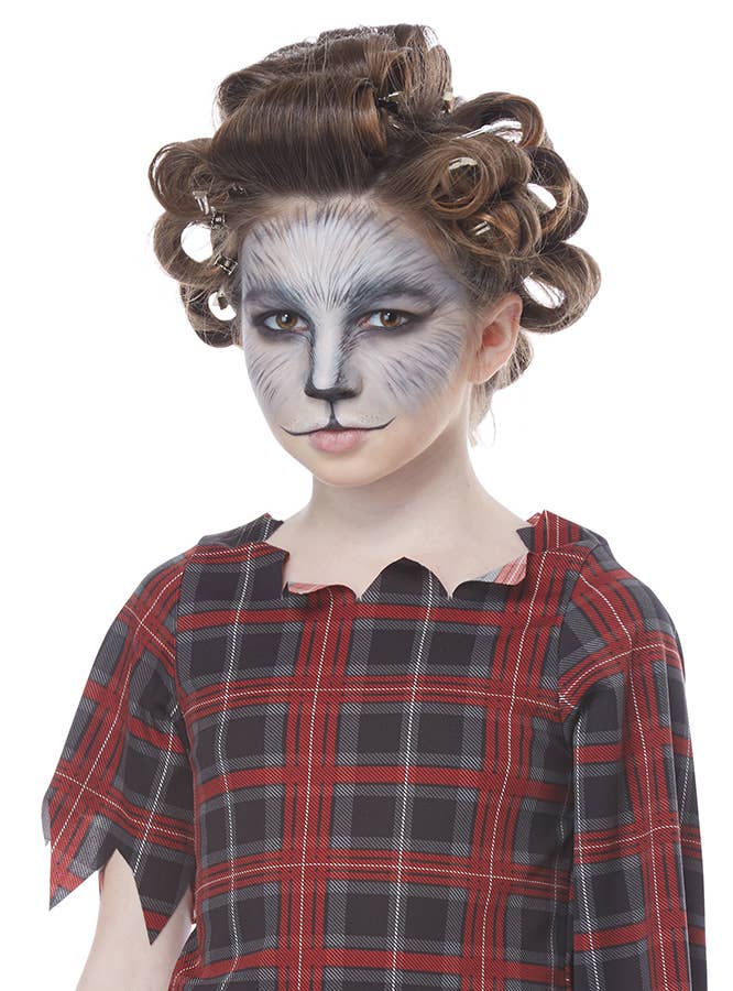 California Costumes Girls Grey Werewolf Halloween Costume Makeup 2 Image