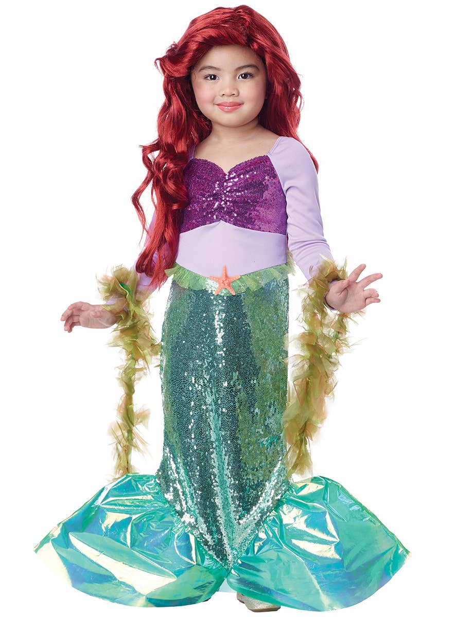 Princess Ariel Toddler Girl's Marvellous Mermaid Costume - Front Image