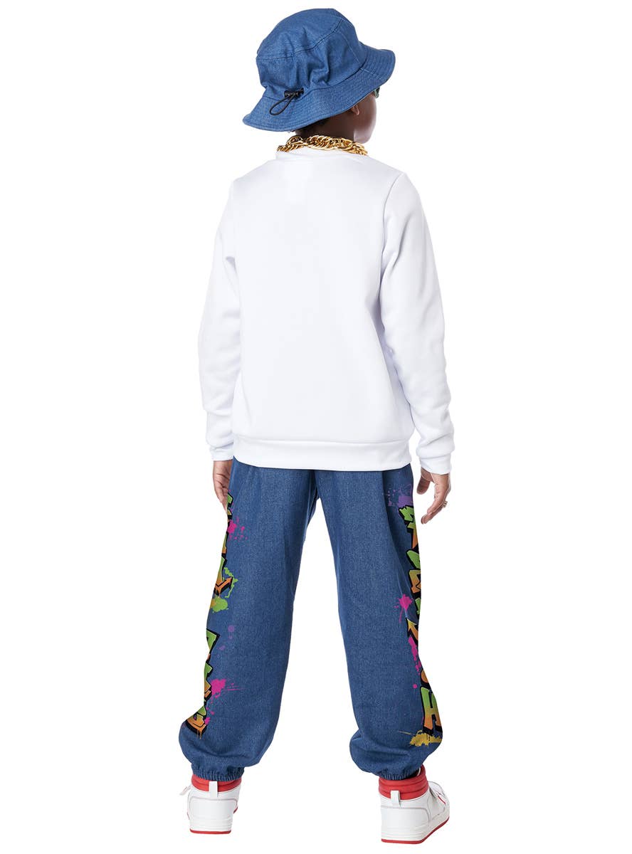 Image of back of Hip Hop Rapper Boy's 90s Dress Up Costume