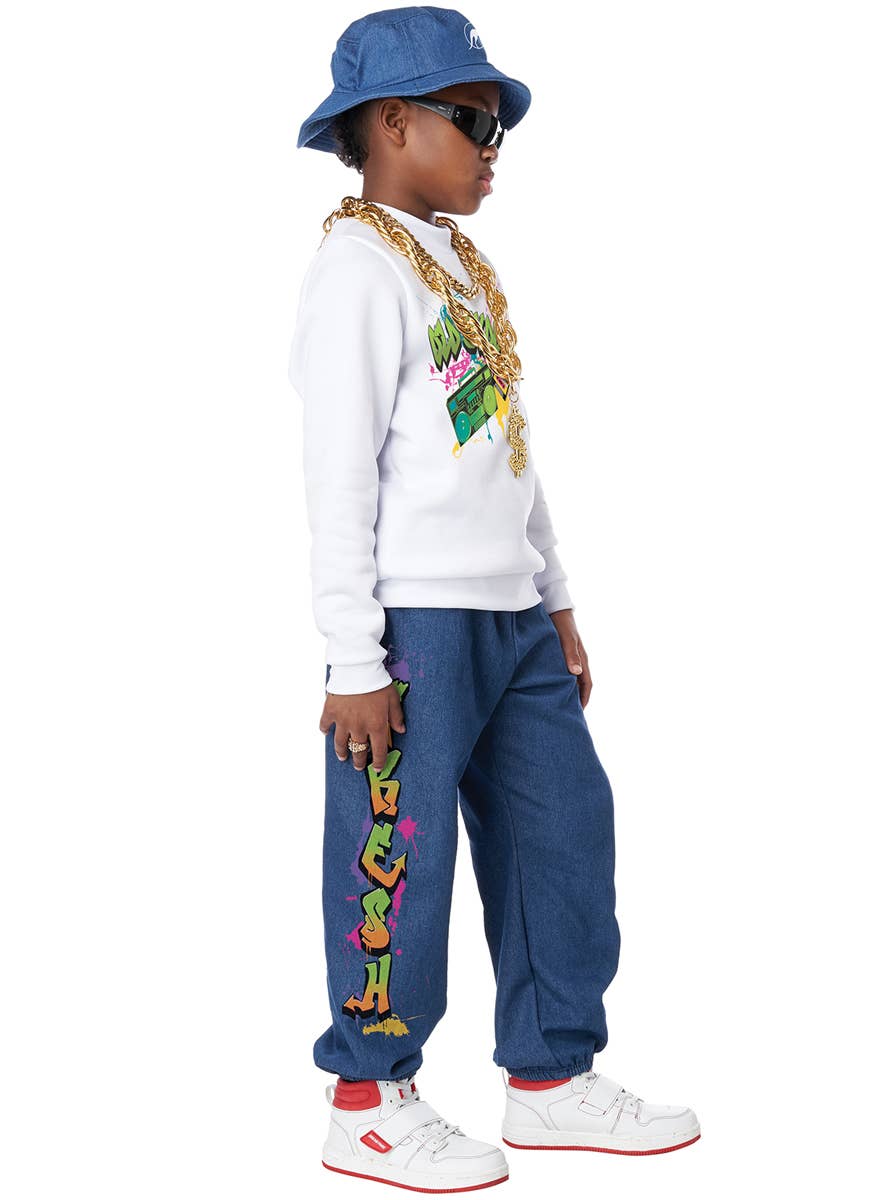 Boys 90s Hip Hop Costume - Side Image