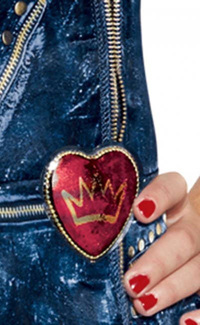 Evie Descendants 2 Disney Girl's Blue Costume Detail Image