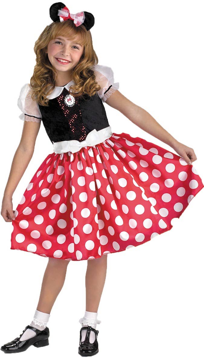 Classic Polka Dot Minnie Mouse Disney Girl's Costume - Main Image