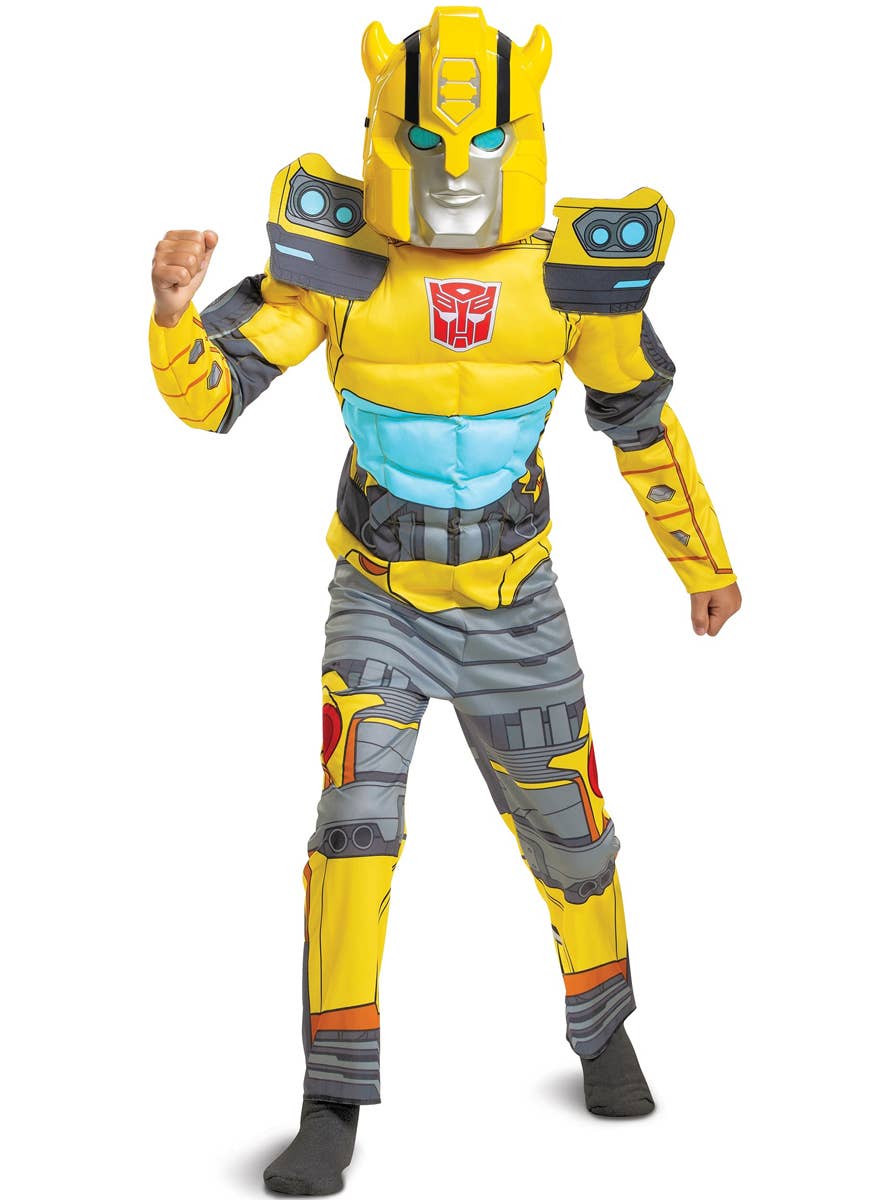 Boys Bumblebee Muscle Costume - Front Image