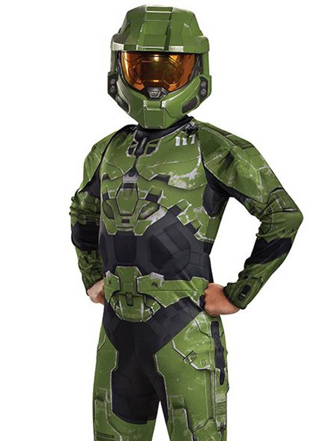 Boys Classic Master Chief Costume - Close Up Image