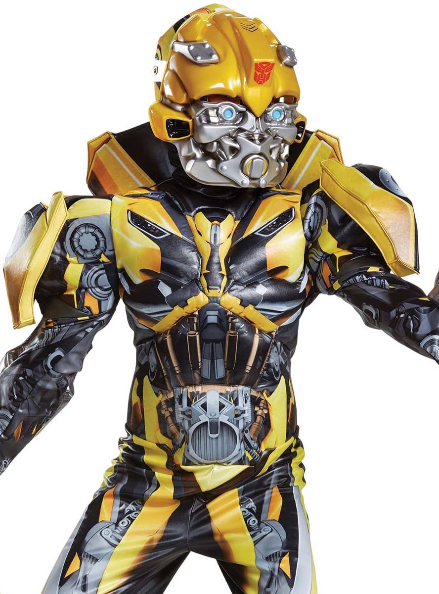 Super Deluxe Boys Bumblebee Costume - Close Up Image