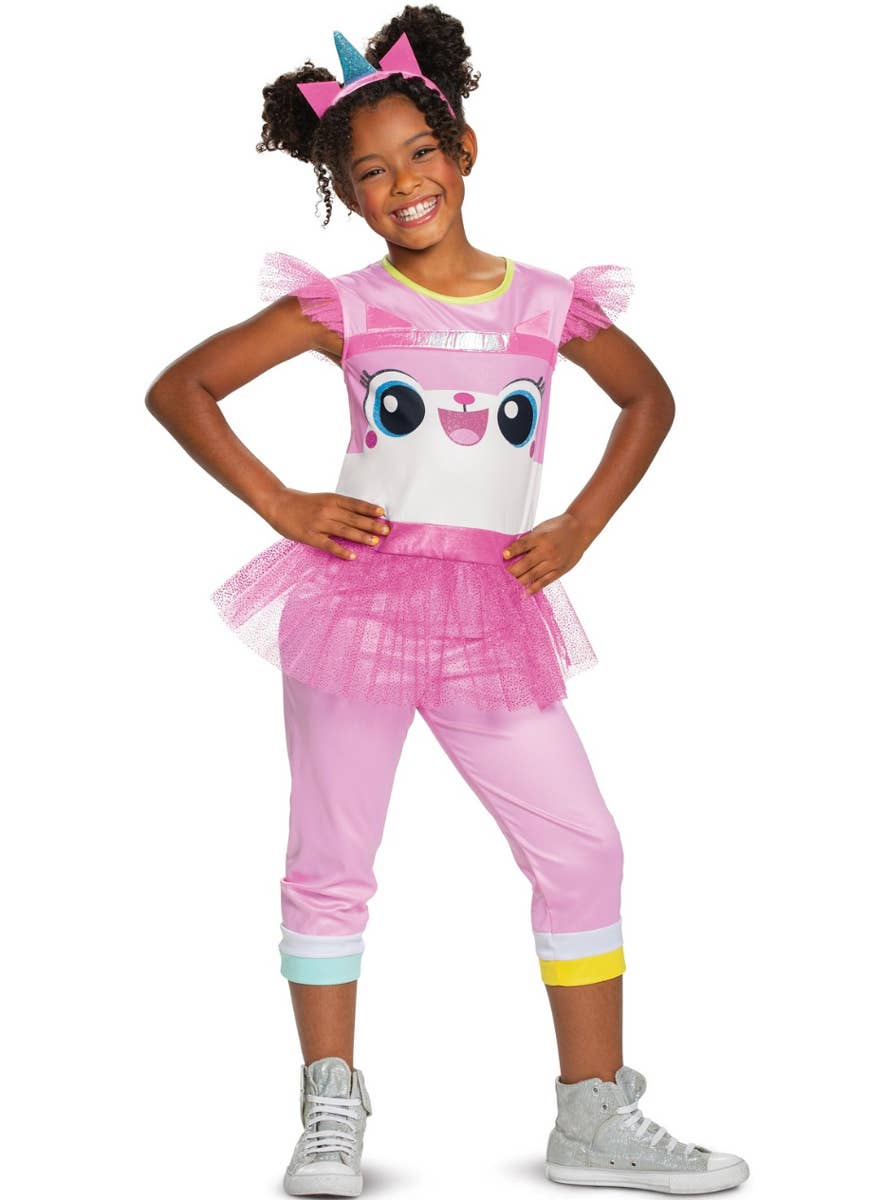 Girls Lego Movie Unikitty Costume - Front Image