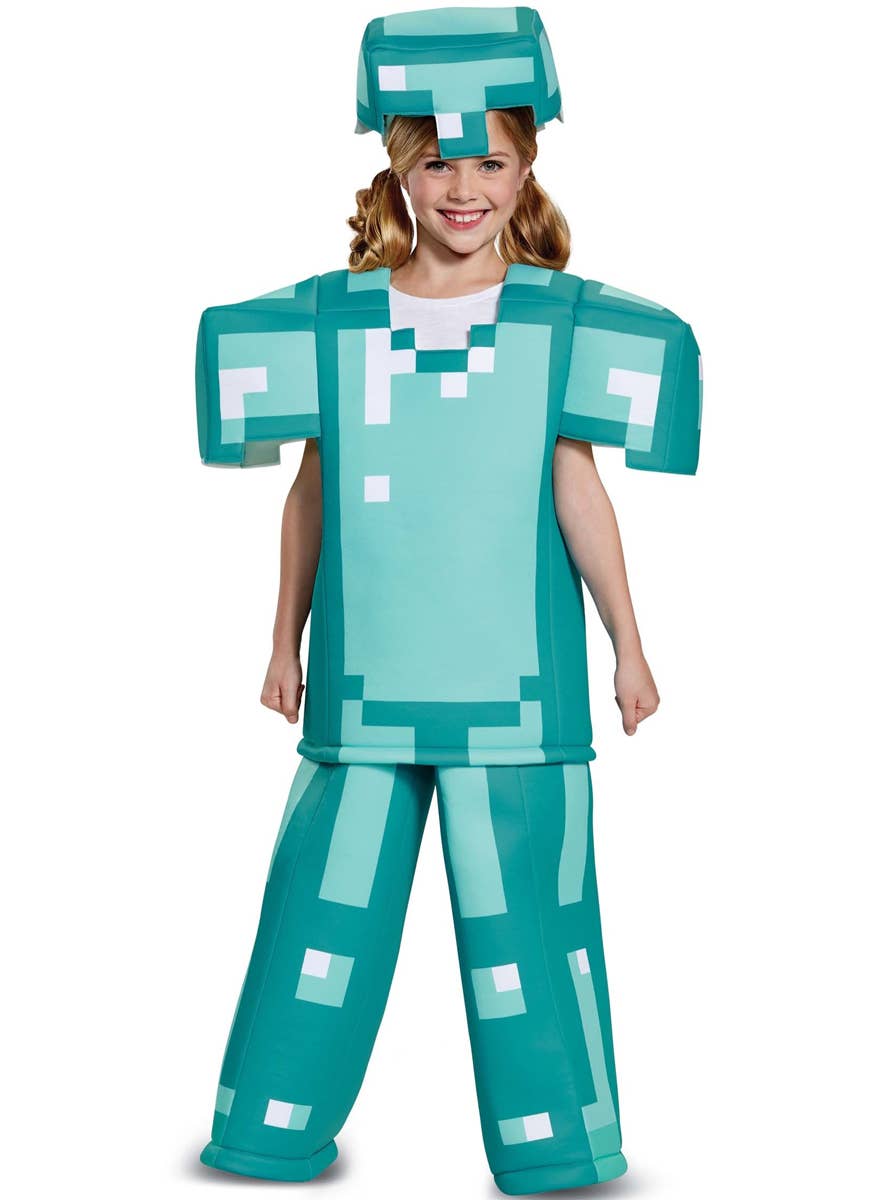 Kids Prestige Minecraft Armour Costume - Alternate Image