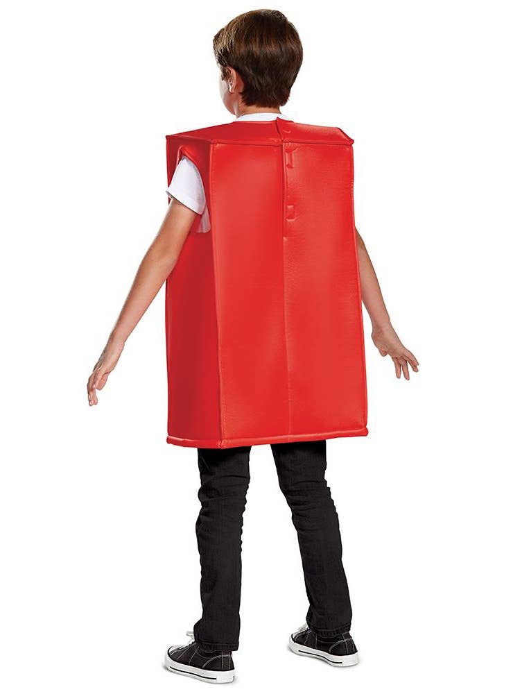 Red Lego Brick Unisex Kid's Costume - Back Image