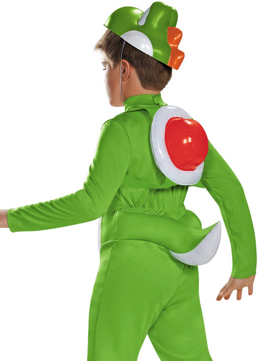 Boys Deluxe Yoshi Costume - Close Back Image