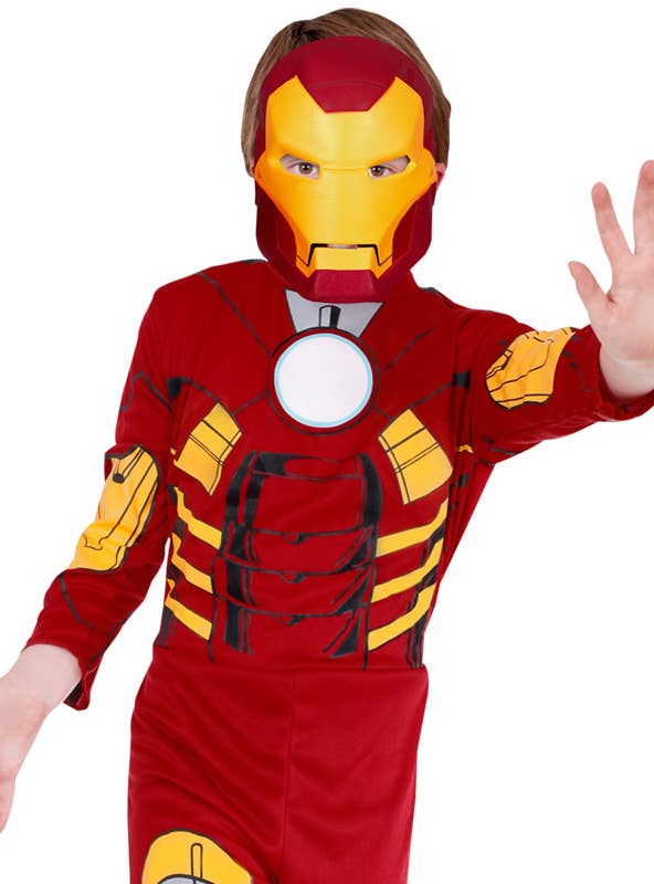 Boy's Officially Licensed Marvel Iron Man Fancy Dress Costume Alternative View 2