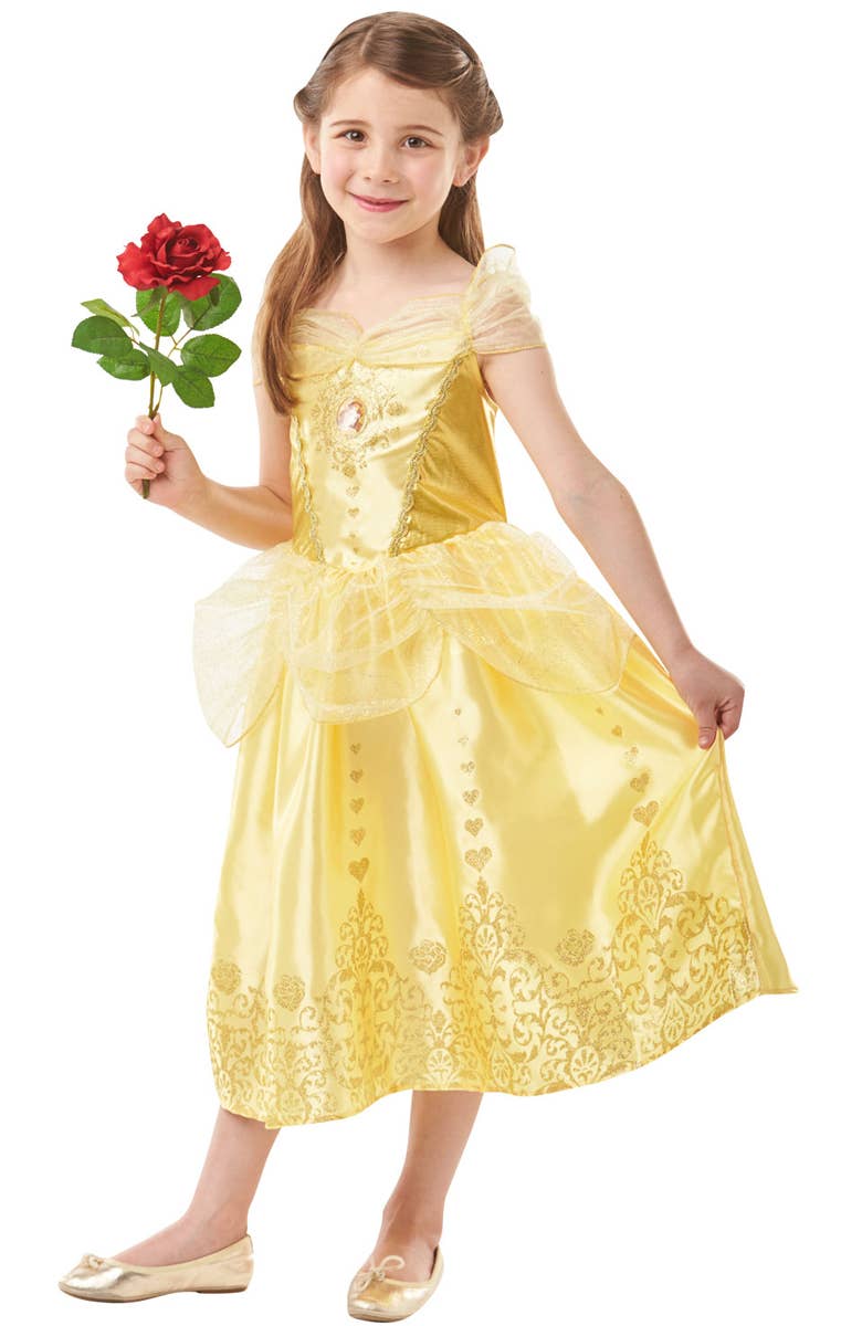 Girls Disney Fairytale Belle Fancy Dress Costume Main Image