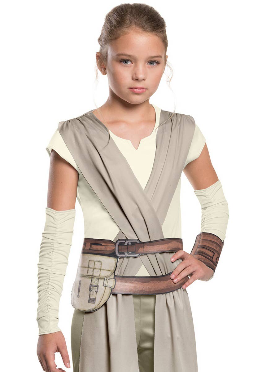 Star Wars Girl Rey Fancy Dress Costume Close Up Image