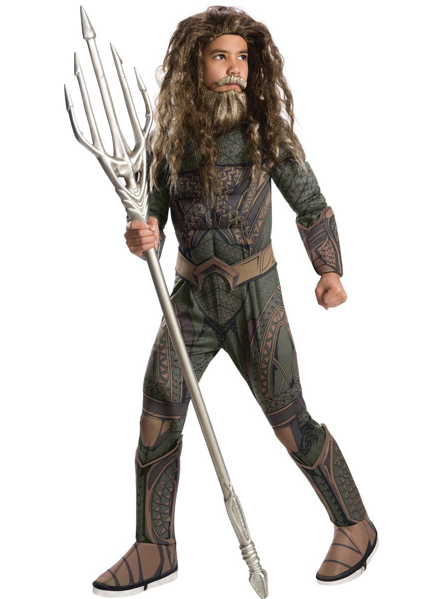 Boys Aquaman Superhero Justice League DC Comics Book Week Costume - Main Image