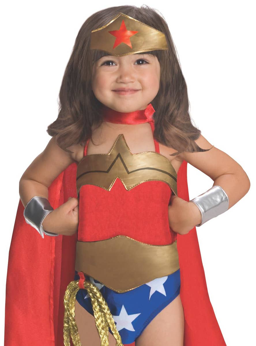 Girls Deluxe Wonder Woman Fancy Dress Costume Zoom Image