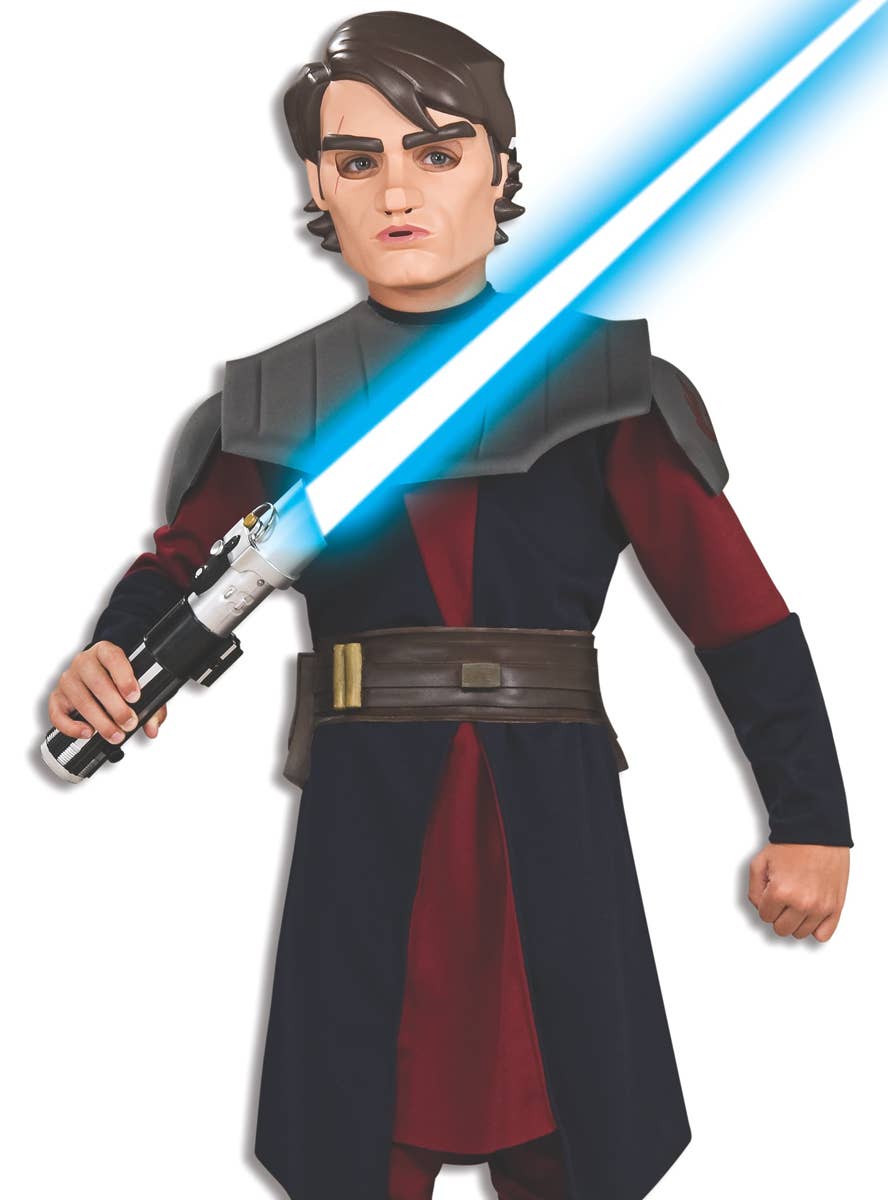 Anakin Skywalker Boy's Star Wars Jedi Movie Costume Close View