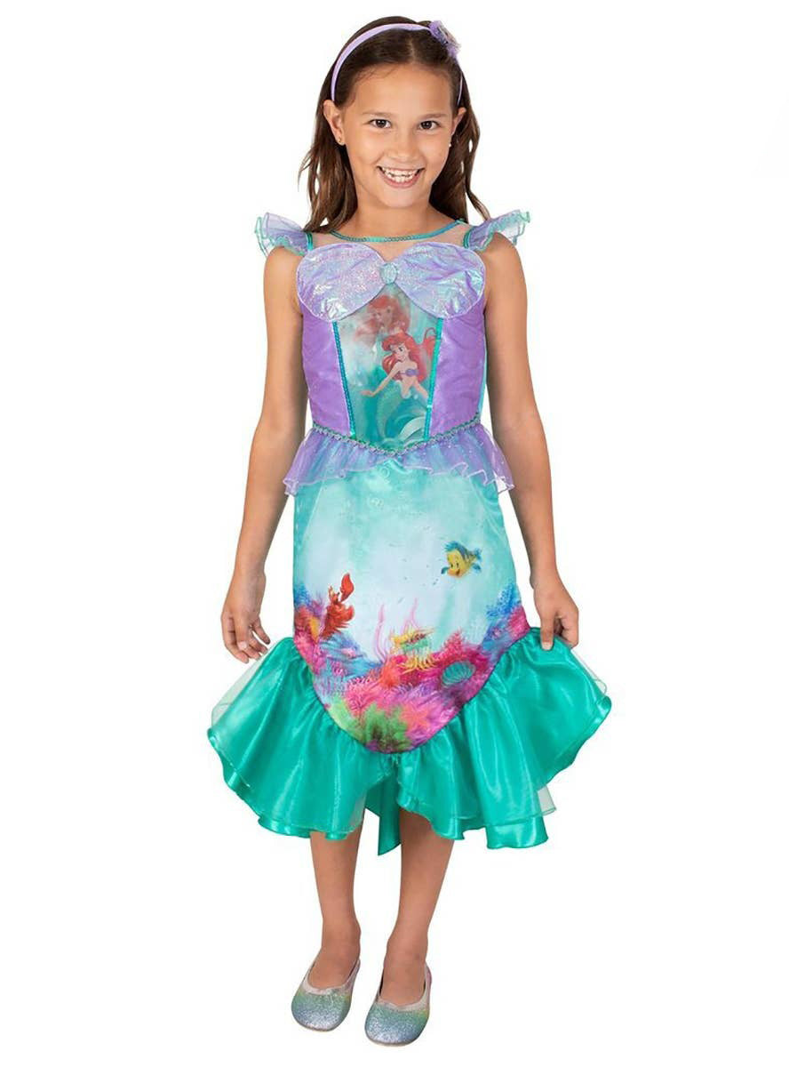 Premium Ariel Little Mermaid Costume for Girls - Front Image