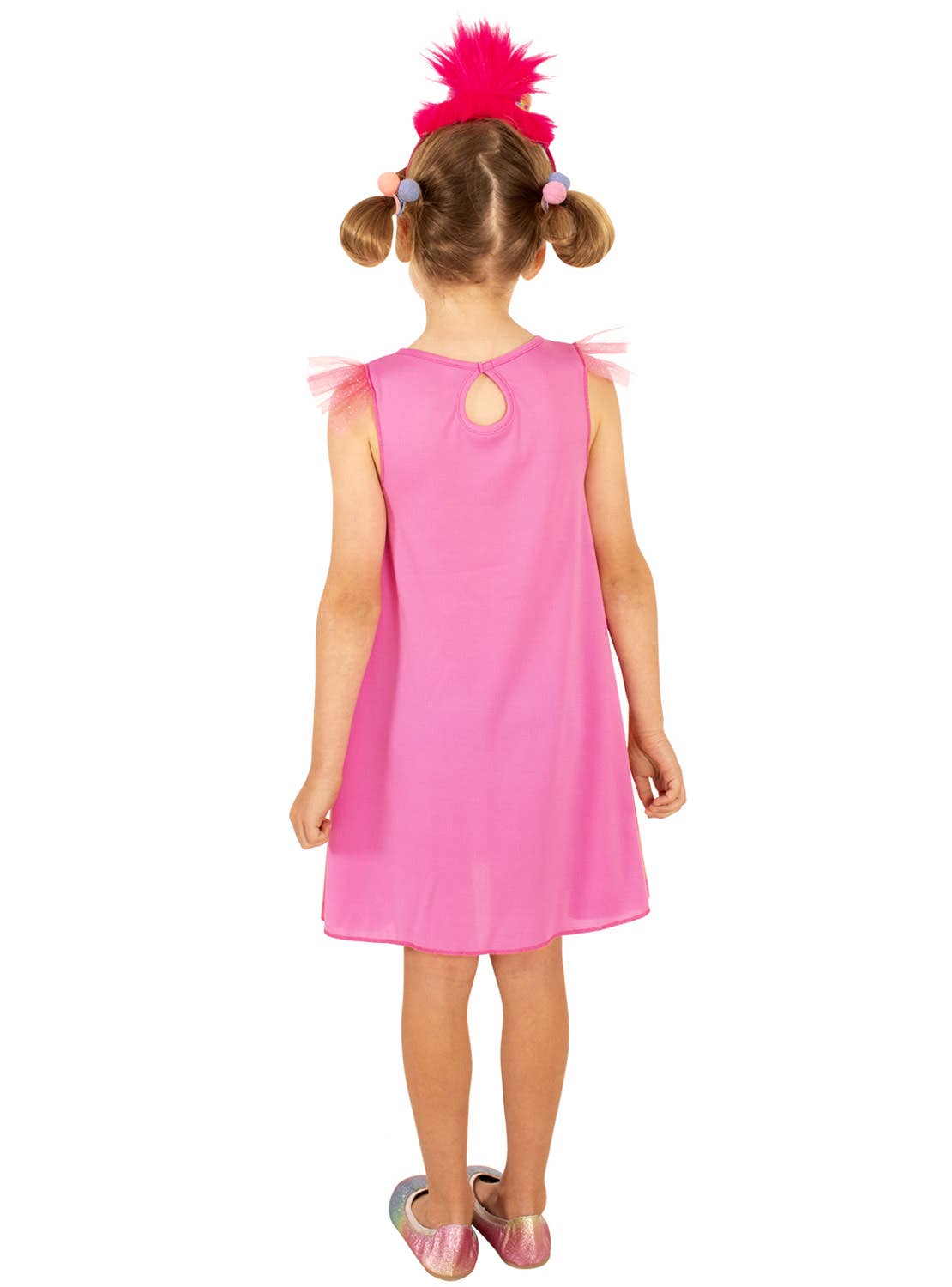 Girl's Poppy Pop Trolls World Tour Costume Back Image