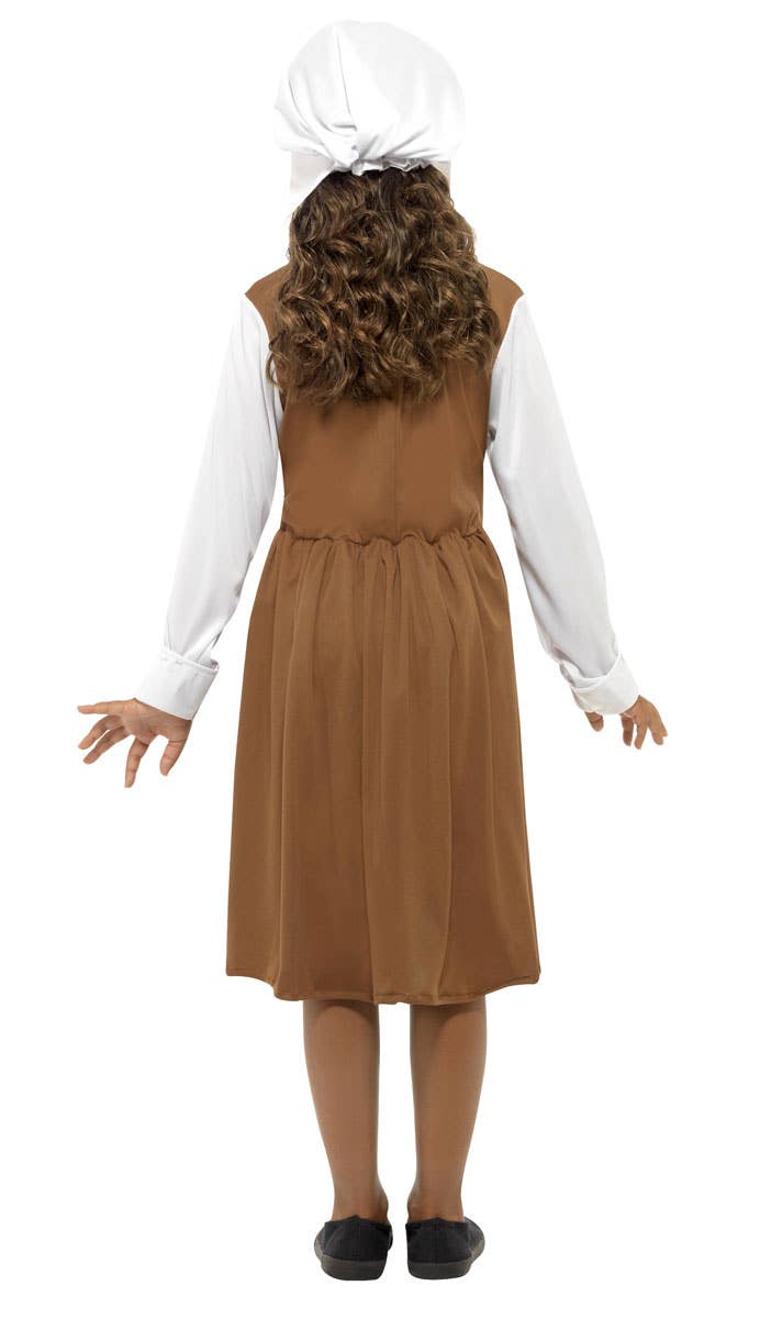 Kids Tudor Girl Fancy Dress Costume Back View