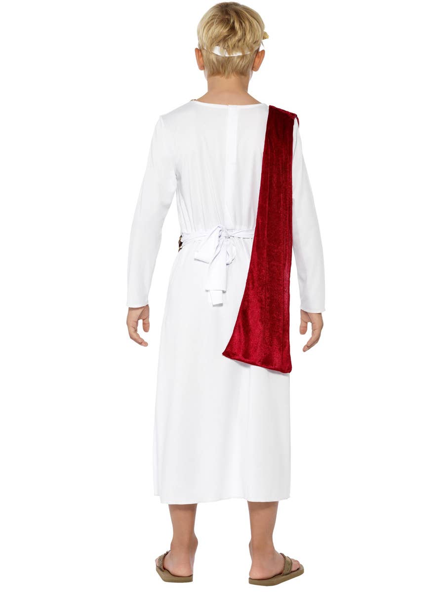 Boy's Historical Julius Caesar Roman Costume Back View