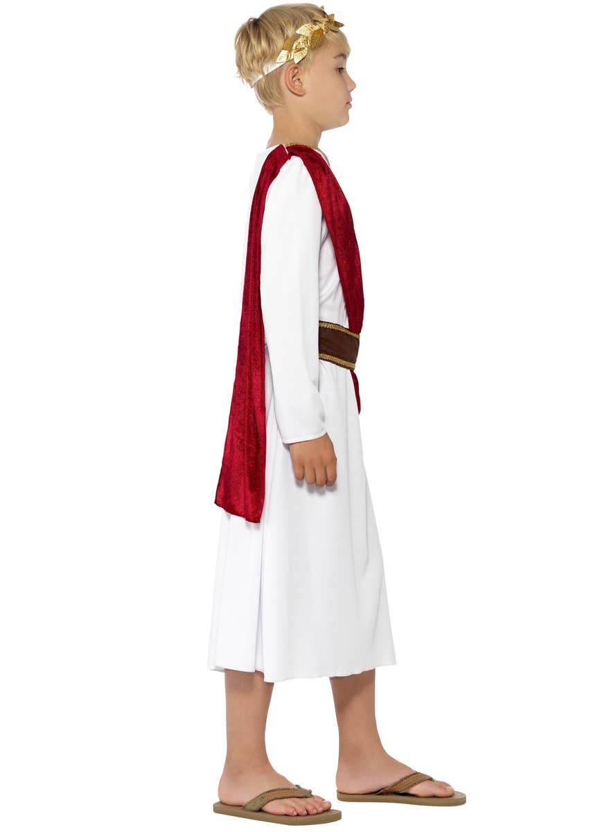 Boy's Historical Julius Caesar Roman Costume Side View