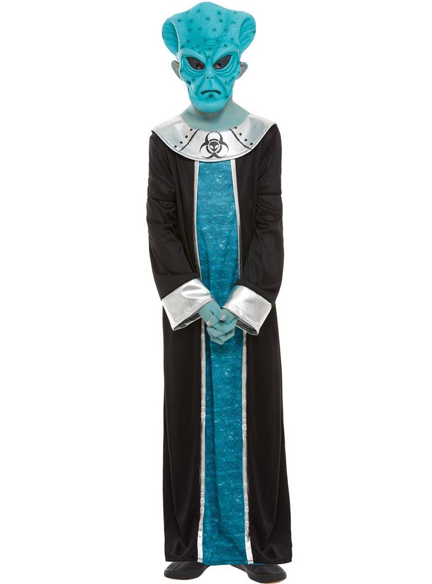 Blue Alien Lord Boys Costume - Alternate Image