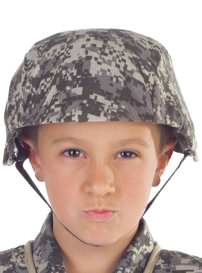 Kid's Army Camouflage Costume Helmet Main Image