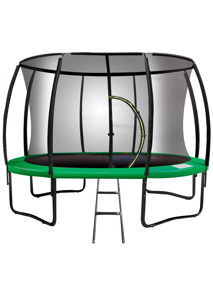 Kahuna 10ft Round Trampoline with Green Padding and Safety Net Main Image